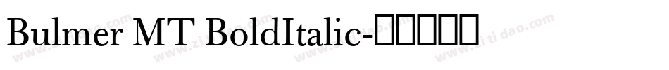 Bulmer MT BoldItalic字体转换